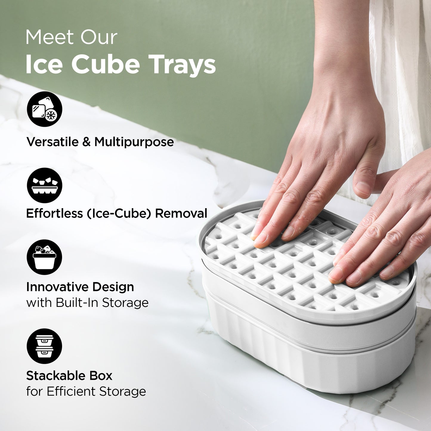UMAI ice cube tray with scoop - bar service