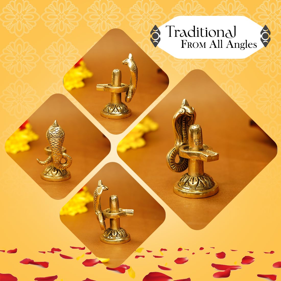 Ekhasa Brass Shivling - Spiritual decor for office