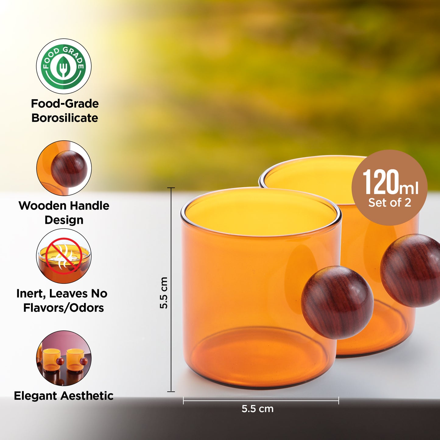 UMAI glass tea cups - great for family gatherings