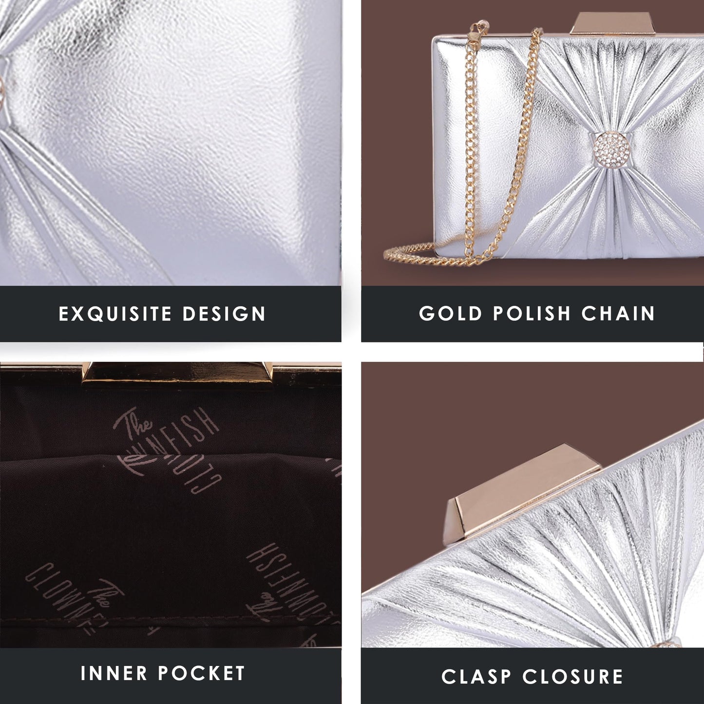 Clownfish ritzy clutch - elegant evening accessory