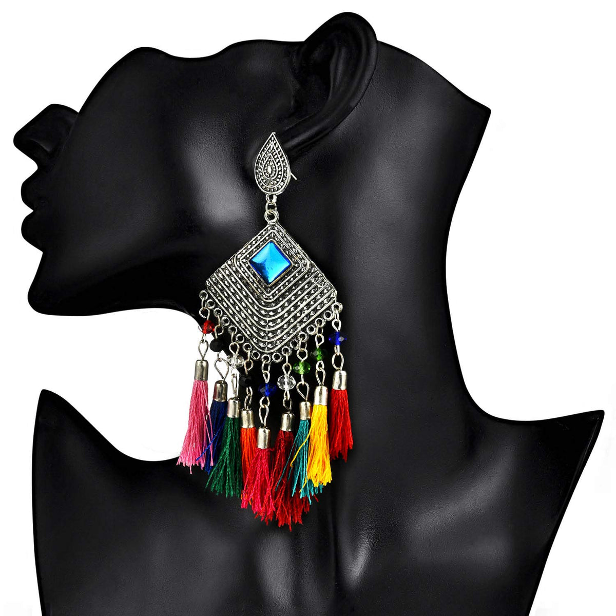 Yellow Chimes elegant fabric earrings - for everyday wear