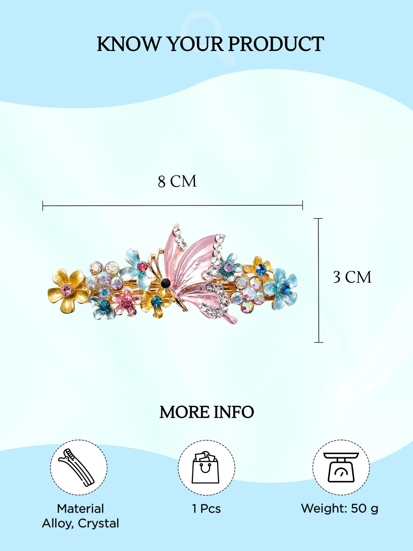 Yellow Chimes multicolor hair accessories - ideal for special occasions