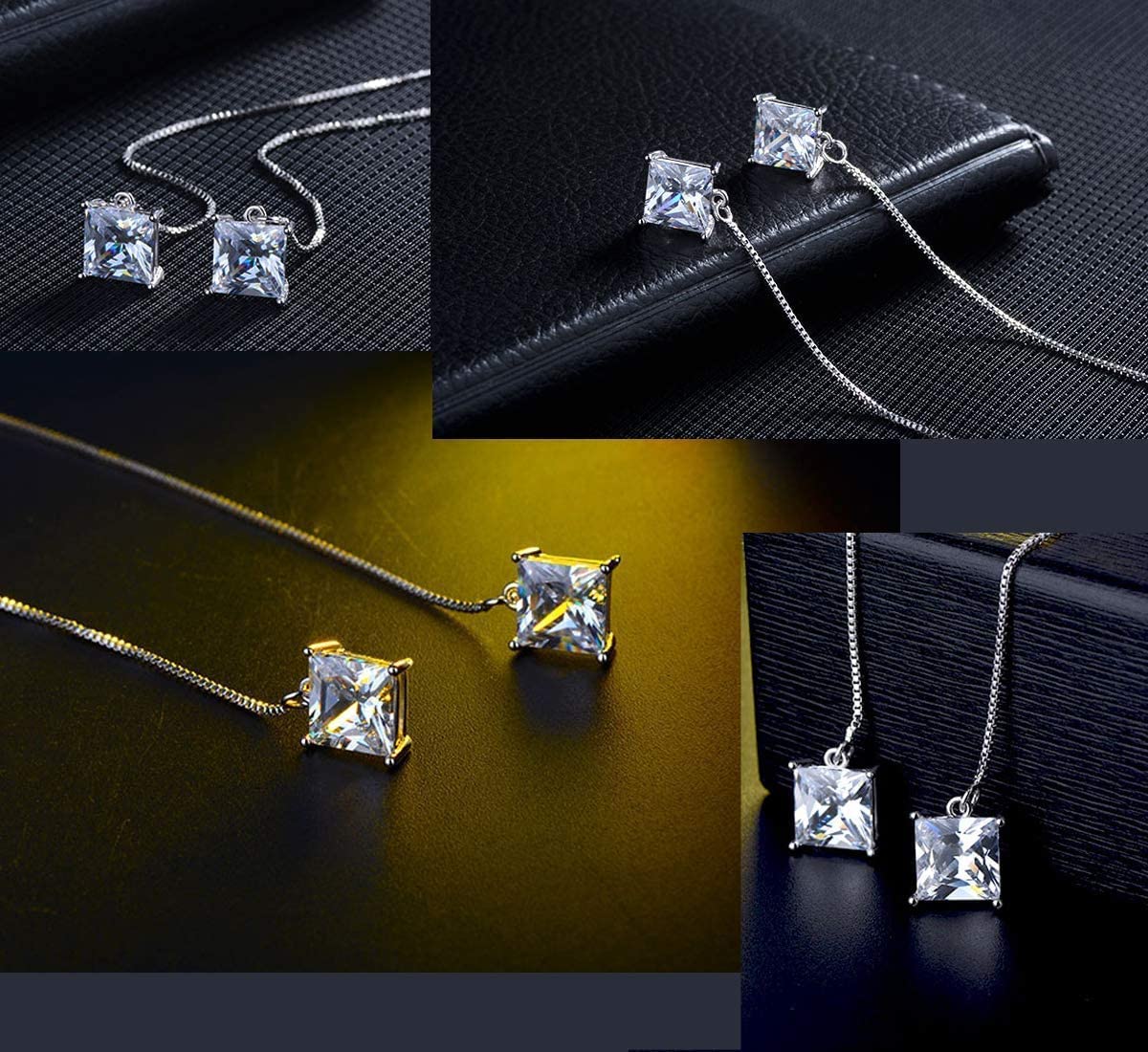 Yellow Chimes crystal earrings - elegant fashion accessory