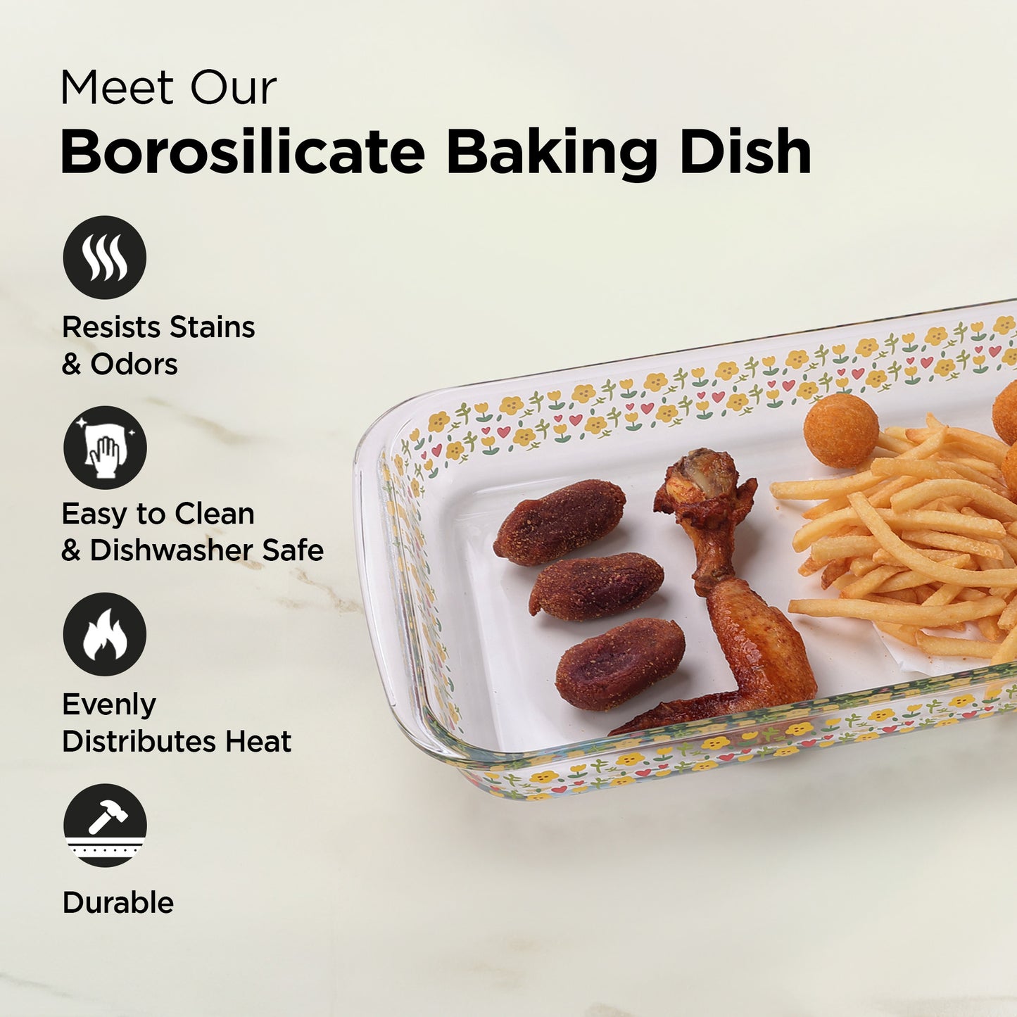 UMAI Borosilicate Glass Baking Tray - Freezing Meal Prep