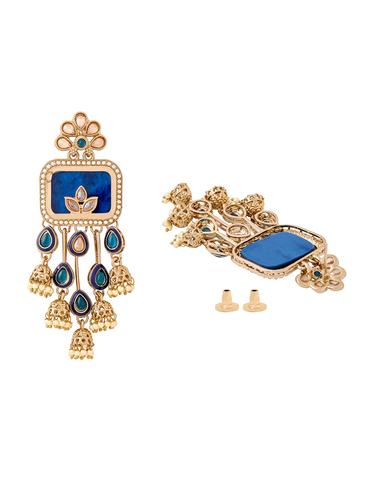 Yellow Chimes Gold Plated Pearl Dangle Earrings - Fashion accessory