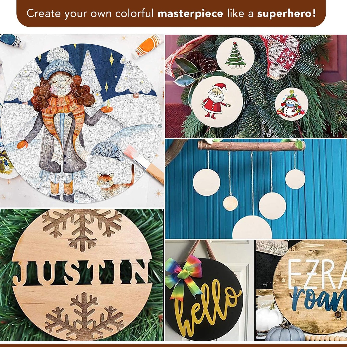 Tinker Squad MDF Boards - round wooden cutouts use case