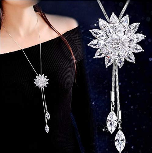 Yellow Chimes long chain necklace - elegant evening wear