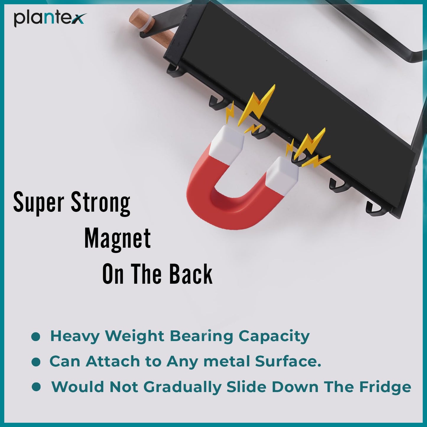 Plantex magnetic shelf - fridge side organizer
