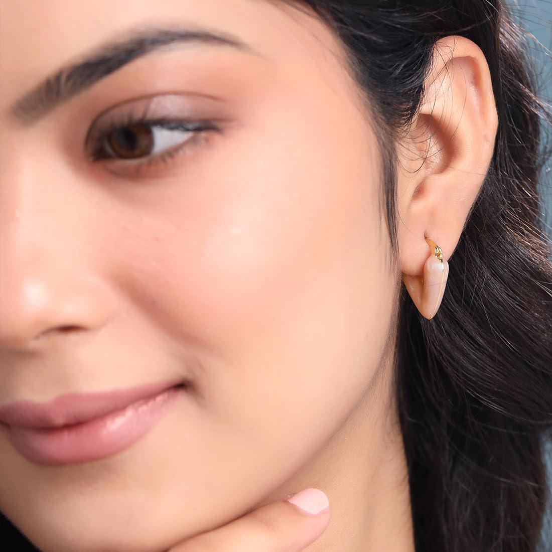 Yellow Chimes heart shaped pink hoop earrings - fashion accessory