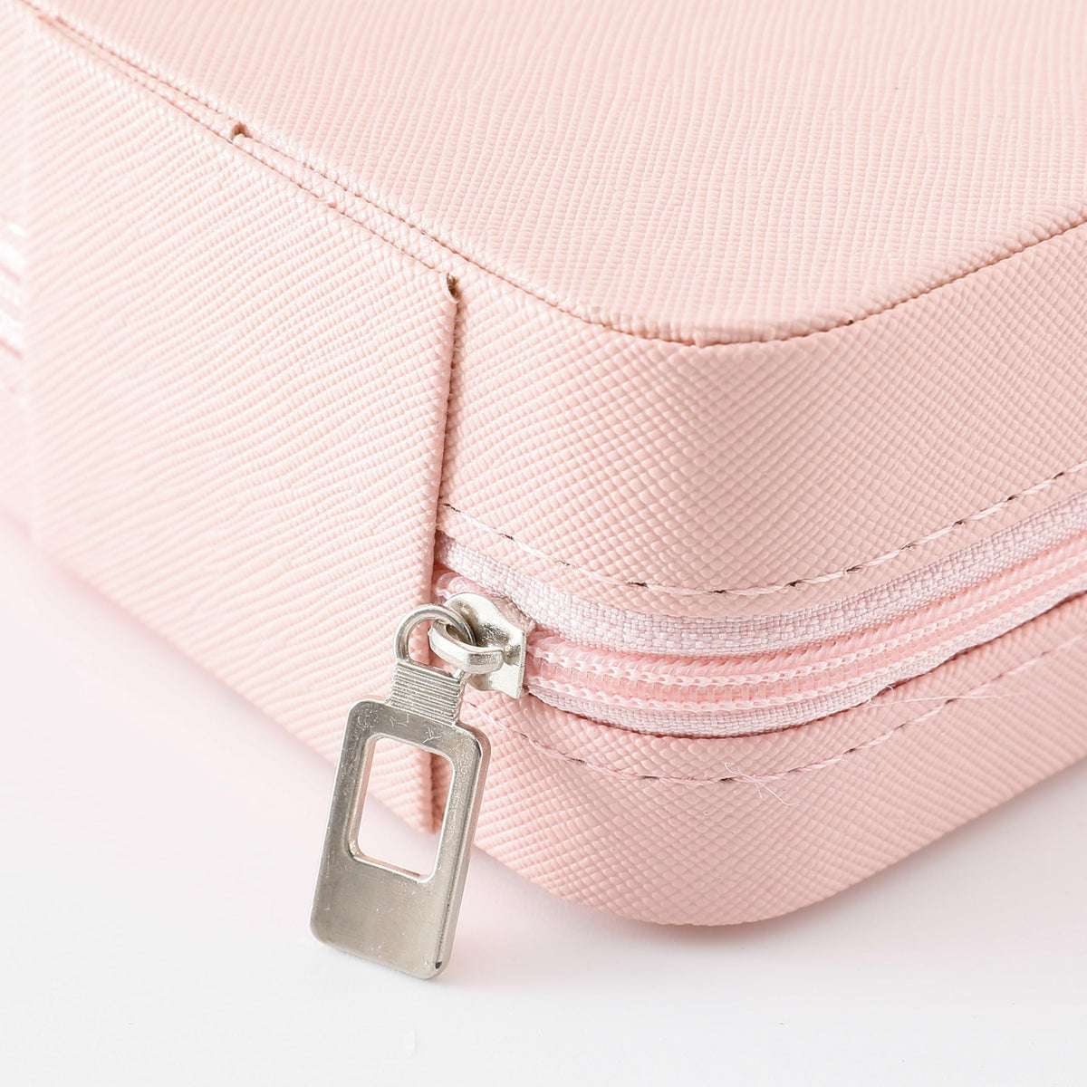 Kuber Industries Mini Jewelry Box - pink portable organizer