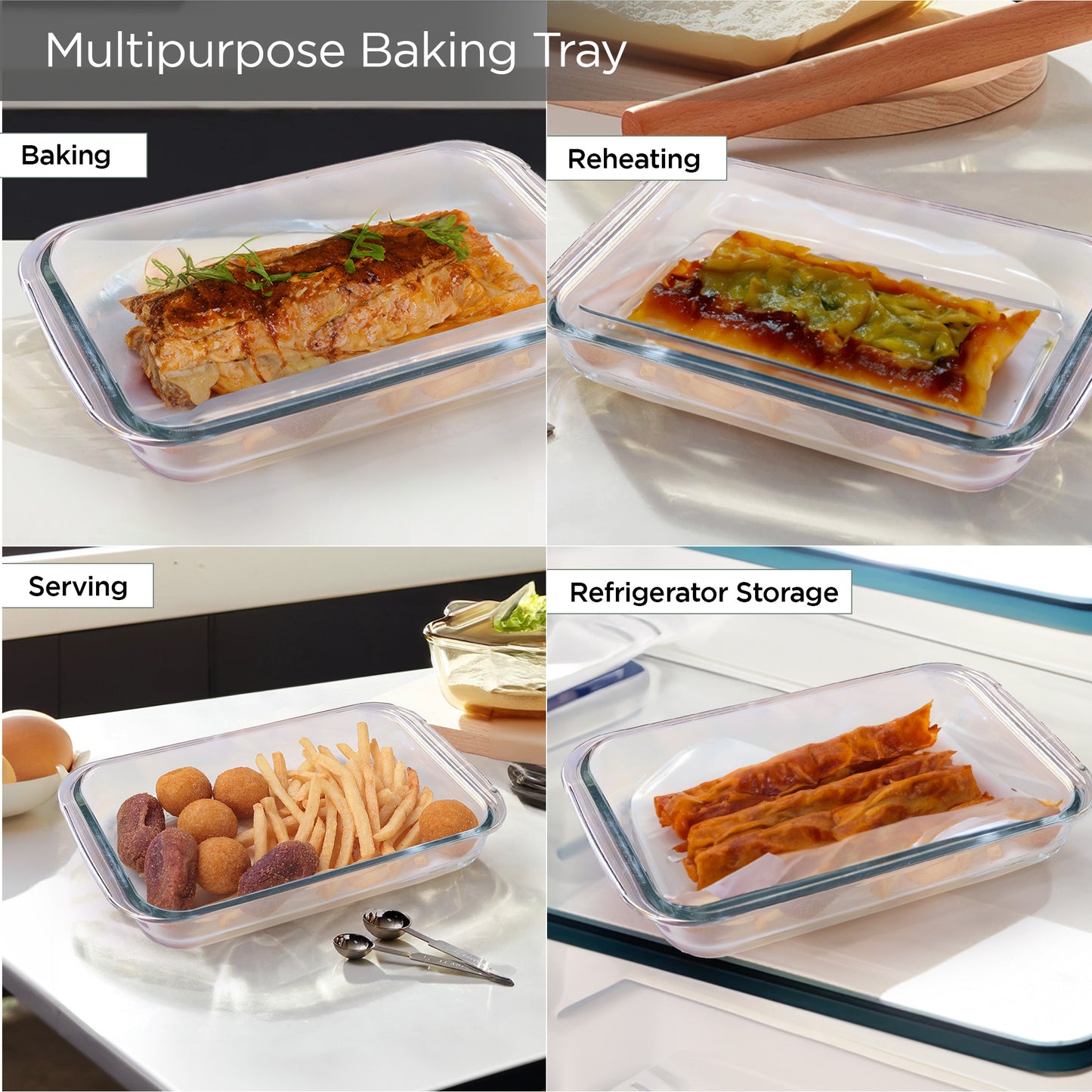 UMAI borosilicate glass baking dish - great for serving vegetables