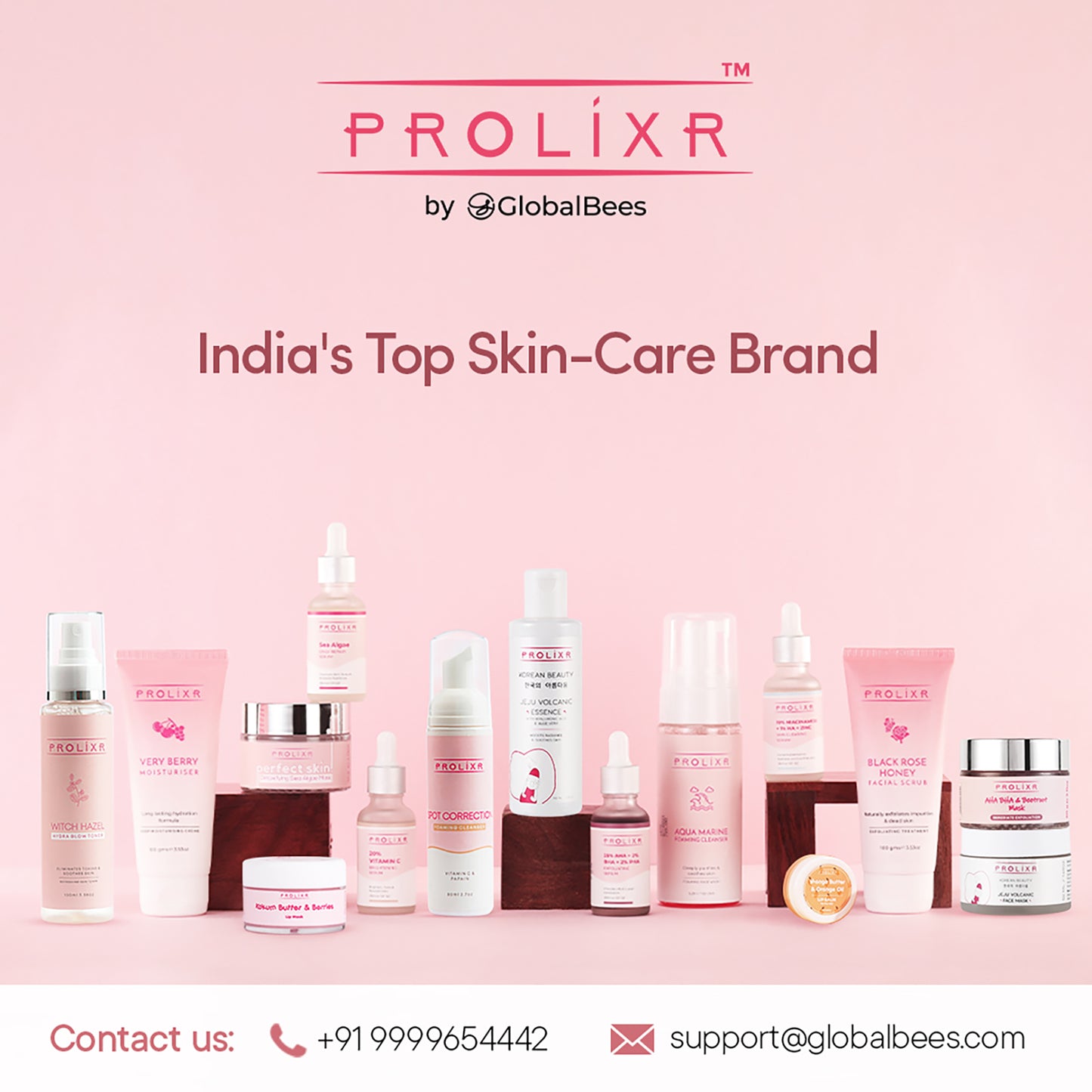 Prolixr Pink Pouch - Travel Essential for Makeup Organization