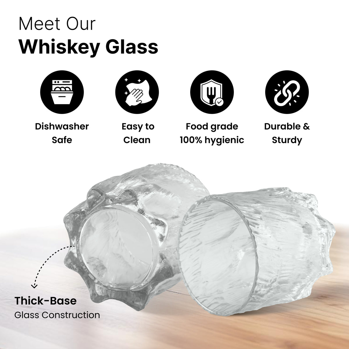 UMAI whiskey glasses - dishwasher safe design