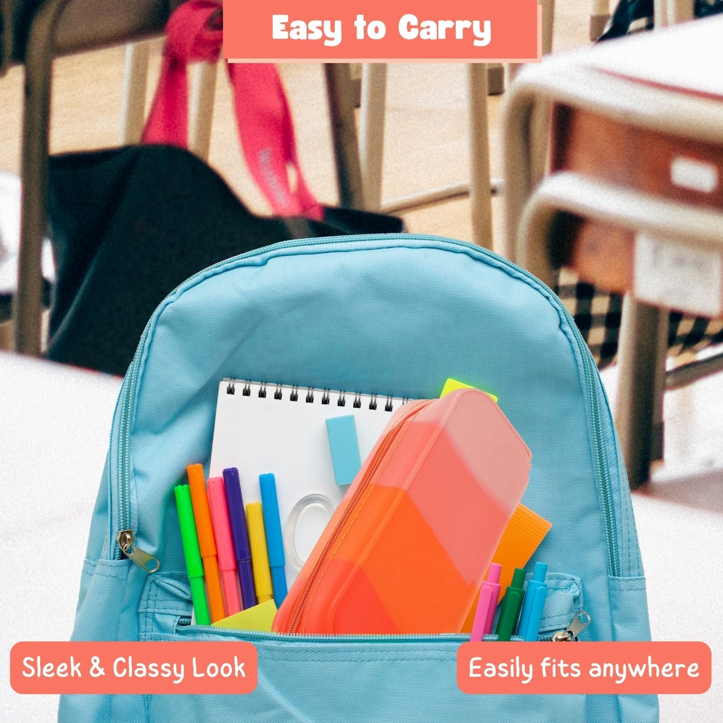 Tinker Squad orange pencil case - school supplies organization