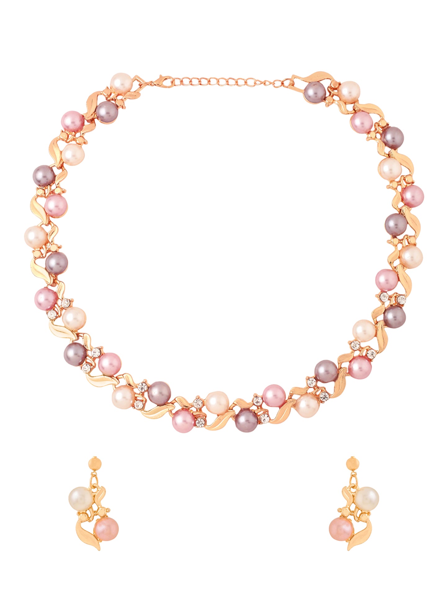Yellow Chimes pearl necklace and earrings - casual outing