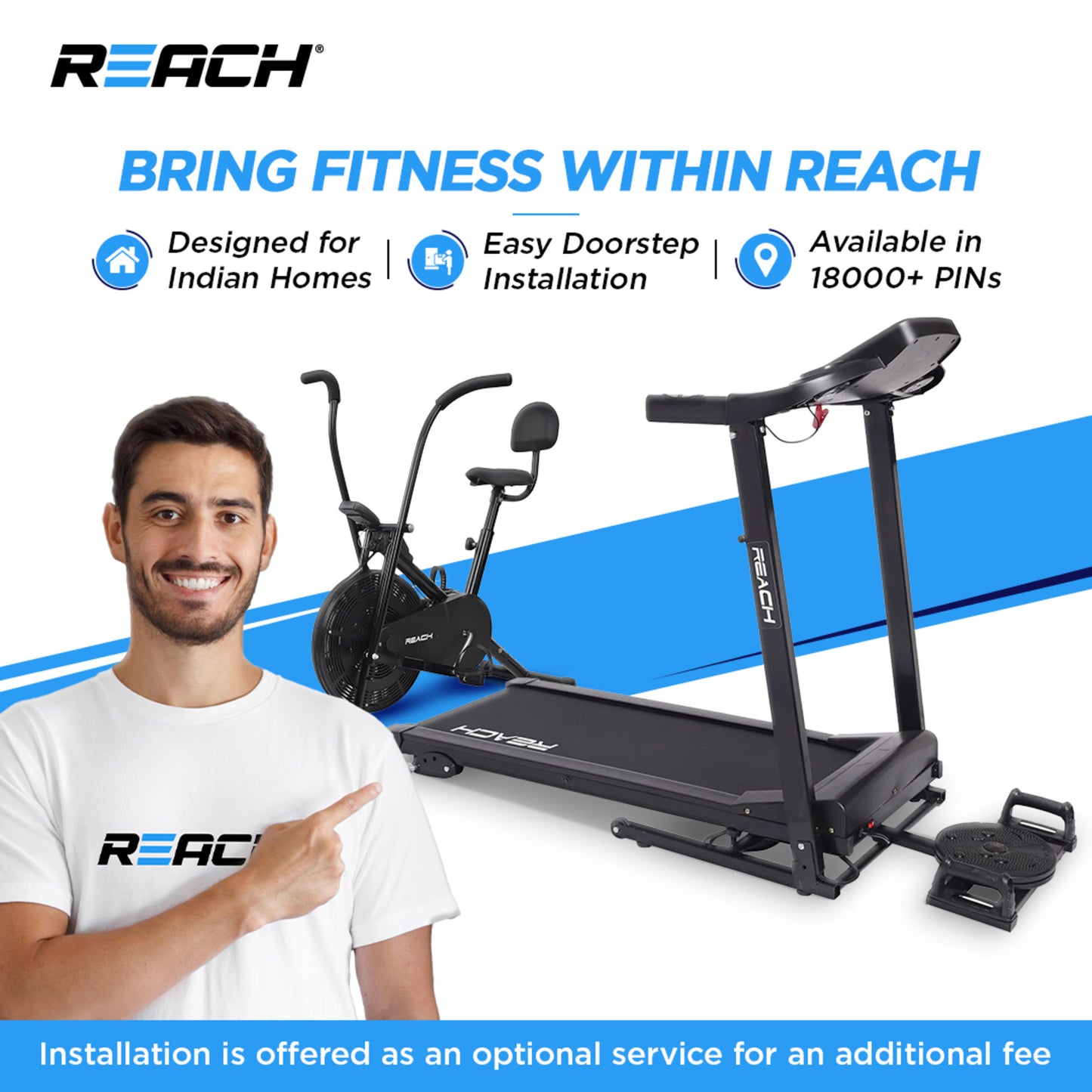 Reach T-601 - home gym treadmill setup