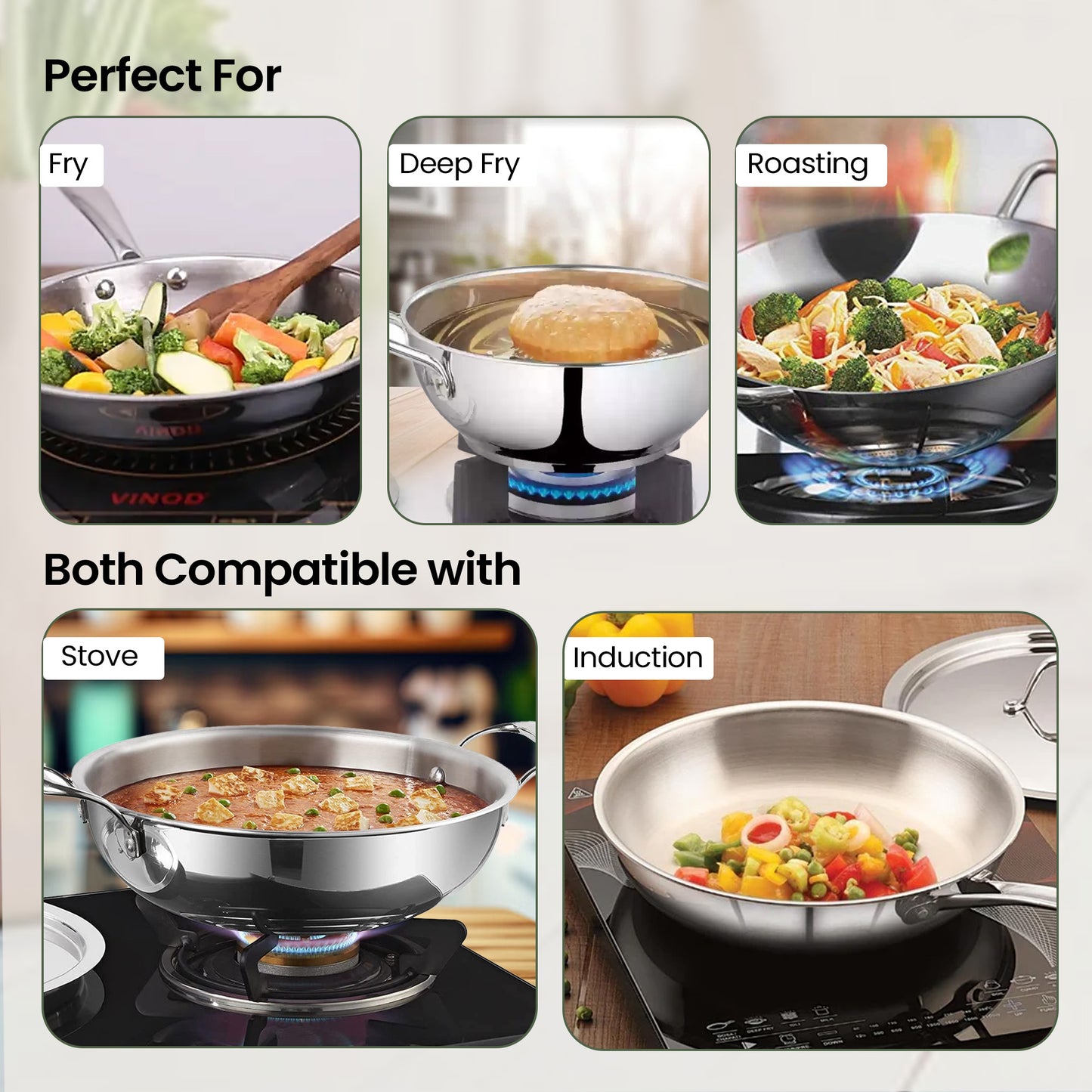 Savya Home Kadai with Lid - Making Curries