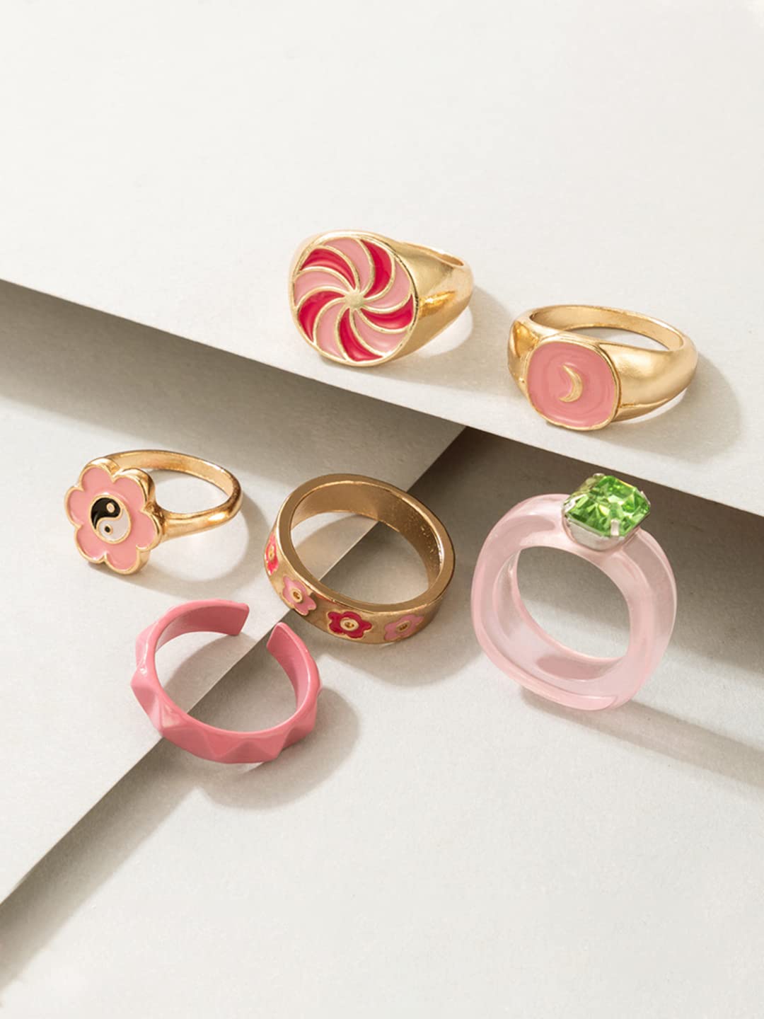 Yellow Chimes Gold Plated Rings - Everyday Style Enhancement