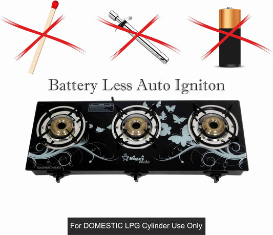 SigriWala 3 burner gas stove - sturdy build