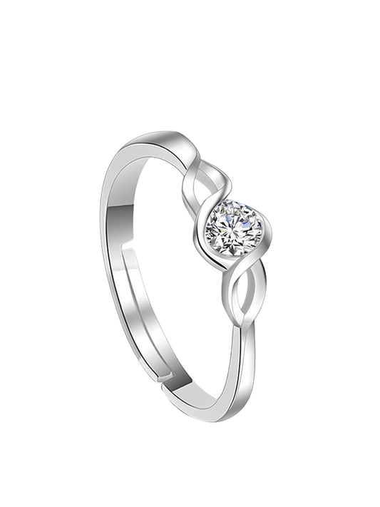 Yellow Chimes Stylish Silver Ring - Everyday Accessory