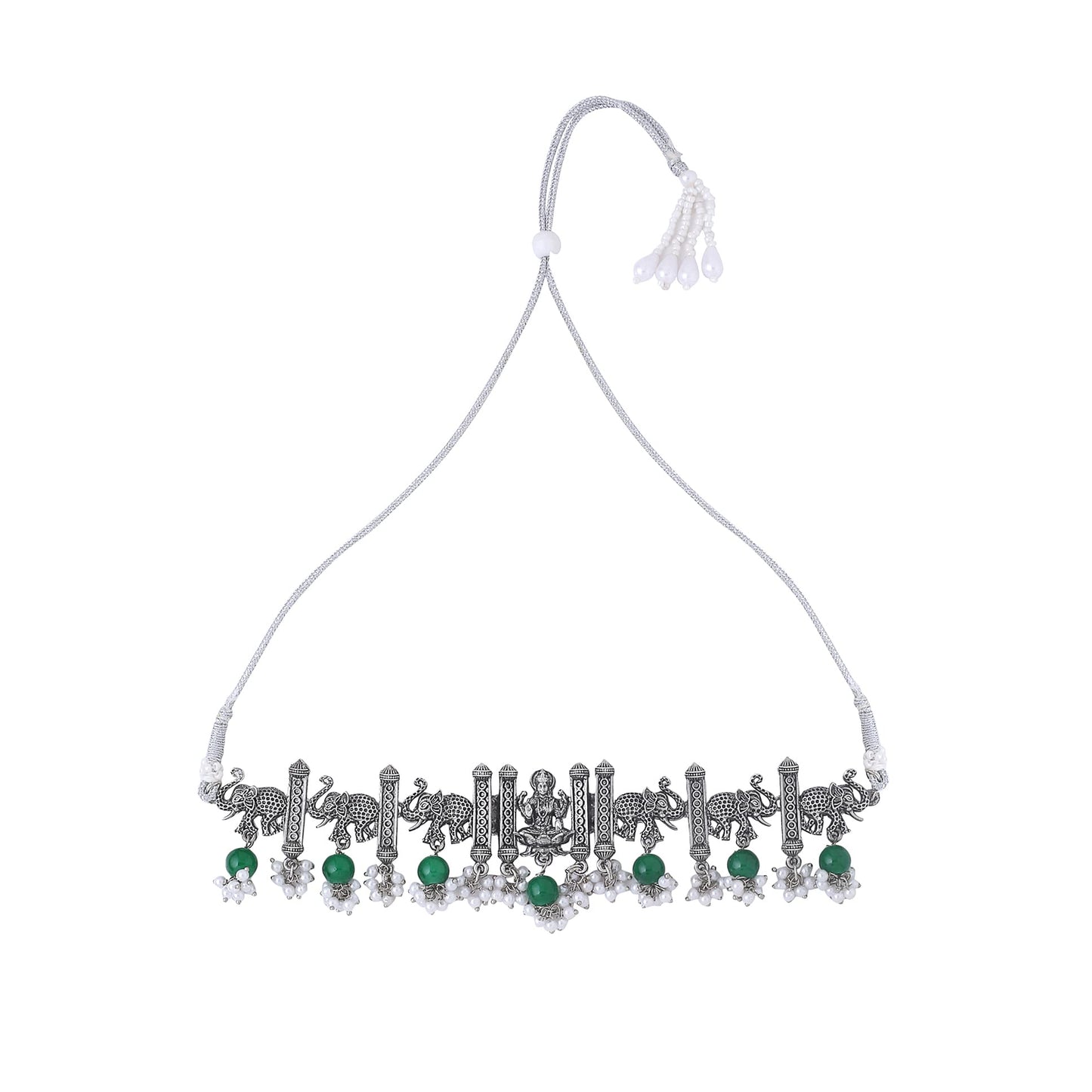 Yellow Chimes silver oxidised earrings - trendy accessory for girls