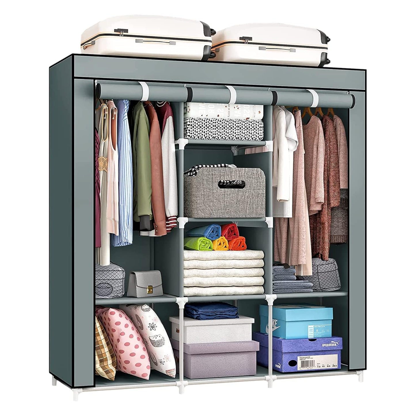 Kuber Industries Foldable Wardrobe - Stylish clothes storage