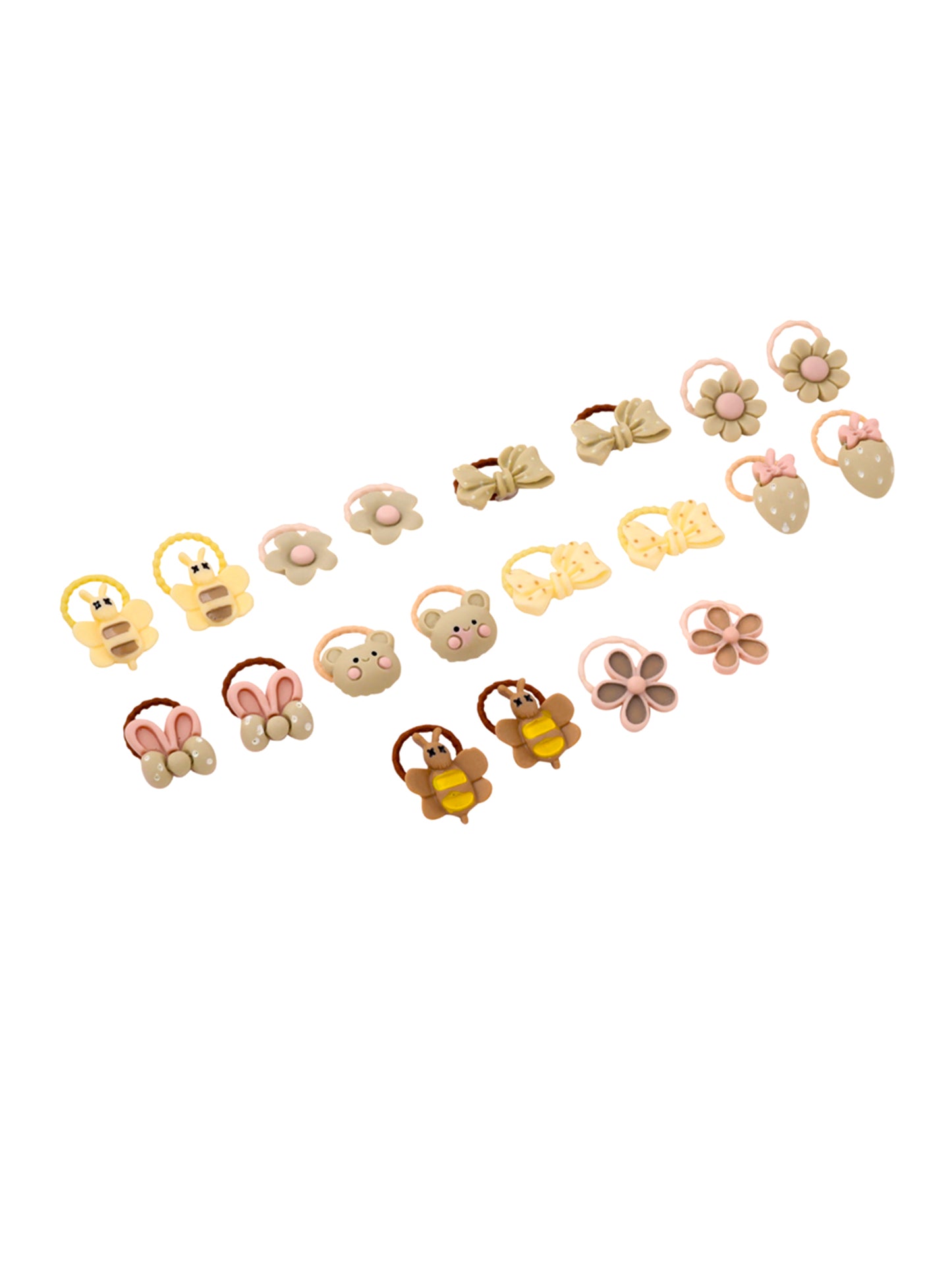 Yellow Chimes cute ponytail holders - ideal for birthday parties