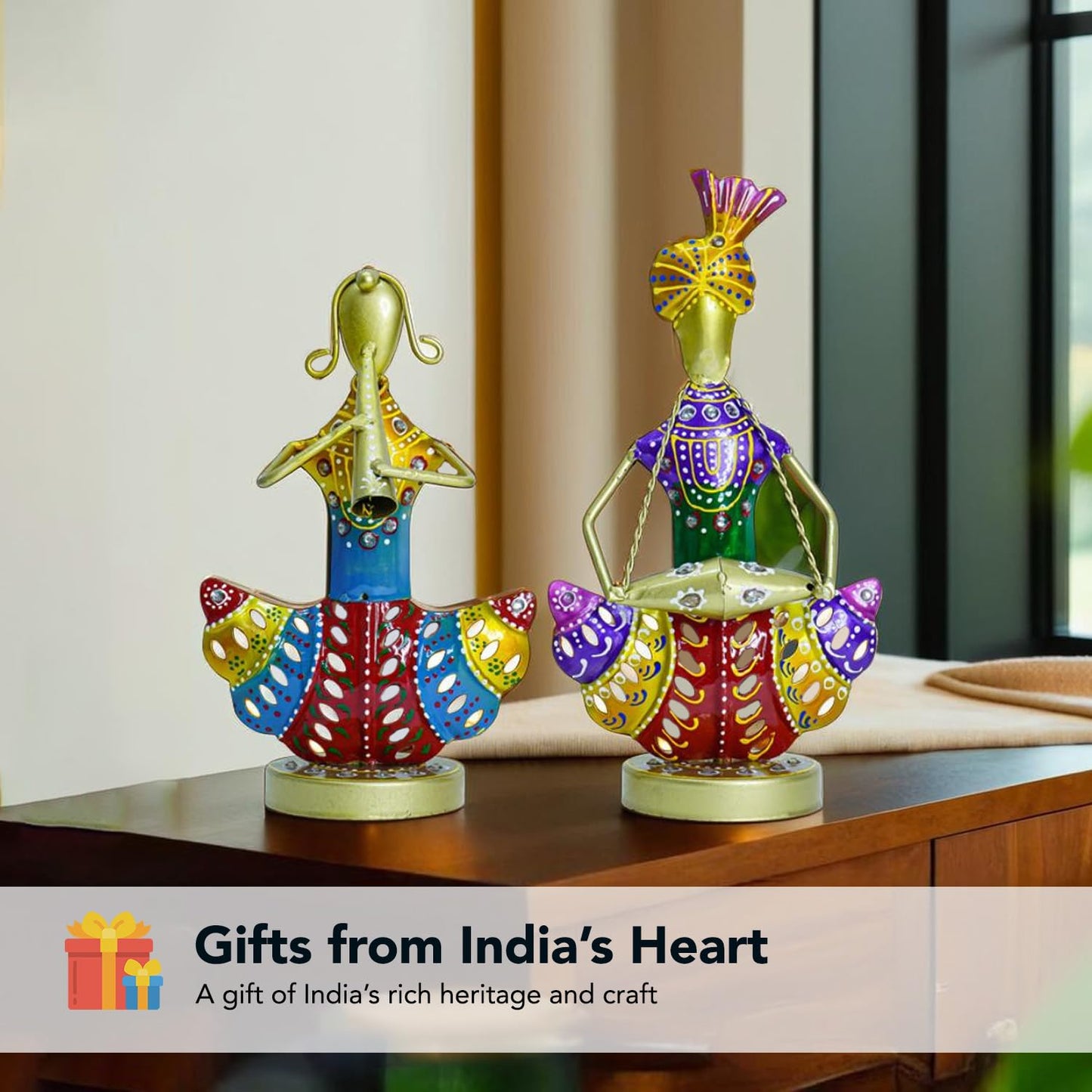 Ekhasa Rajasthani Musicians Statues - Office Desk Decoration