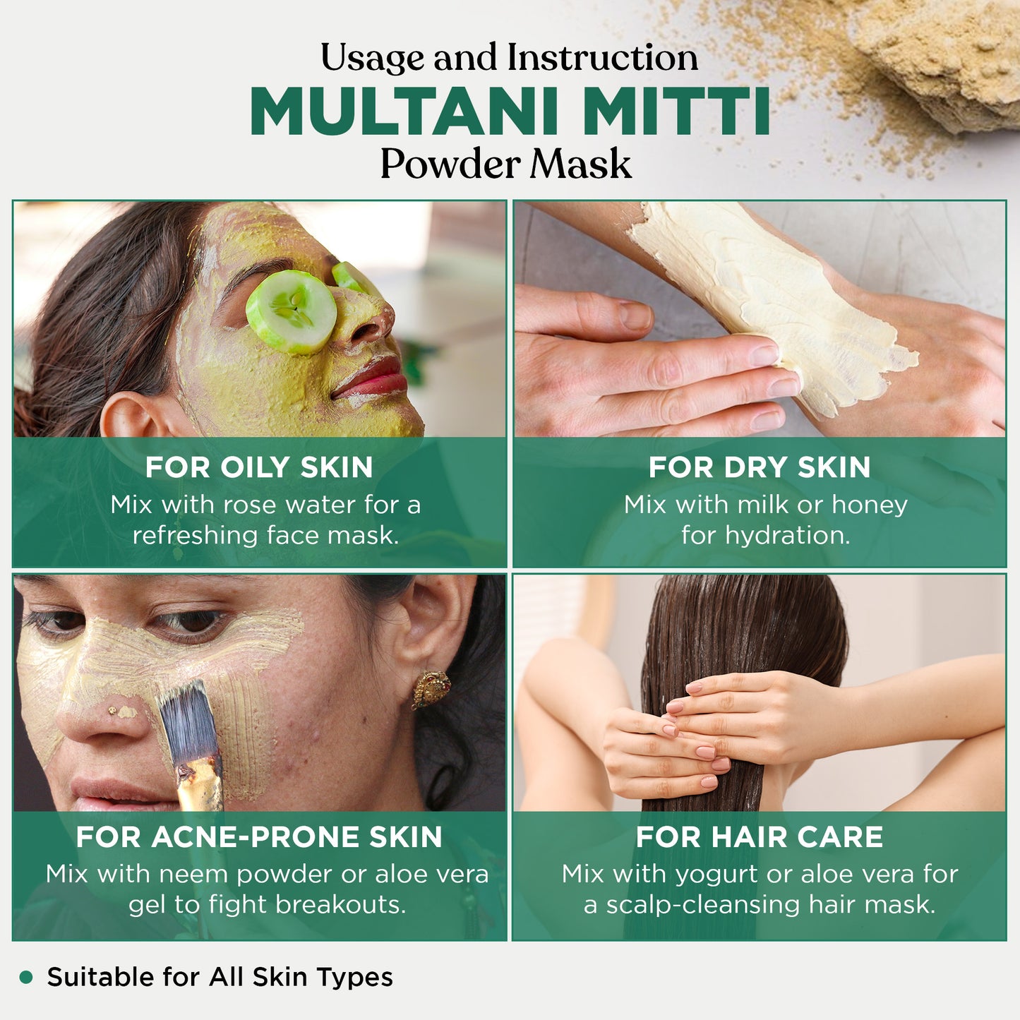 Rey Naturals Multani Mitti Powder - Skin cleansing
