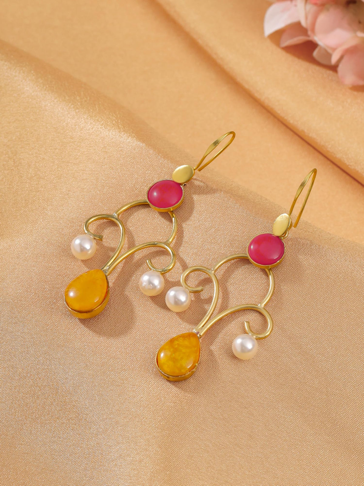 Yellow Chimes Dangler Earrings - Accessory for Office Wear