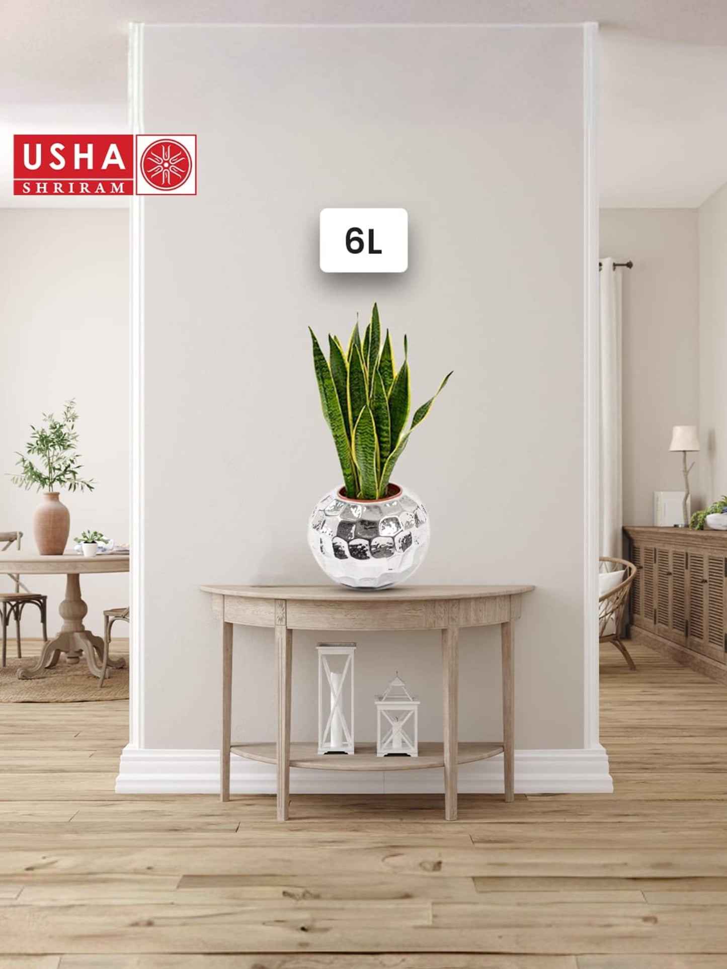 Usha Shriram stainless steel pot - modern design