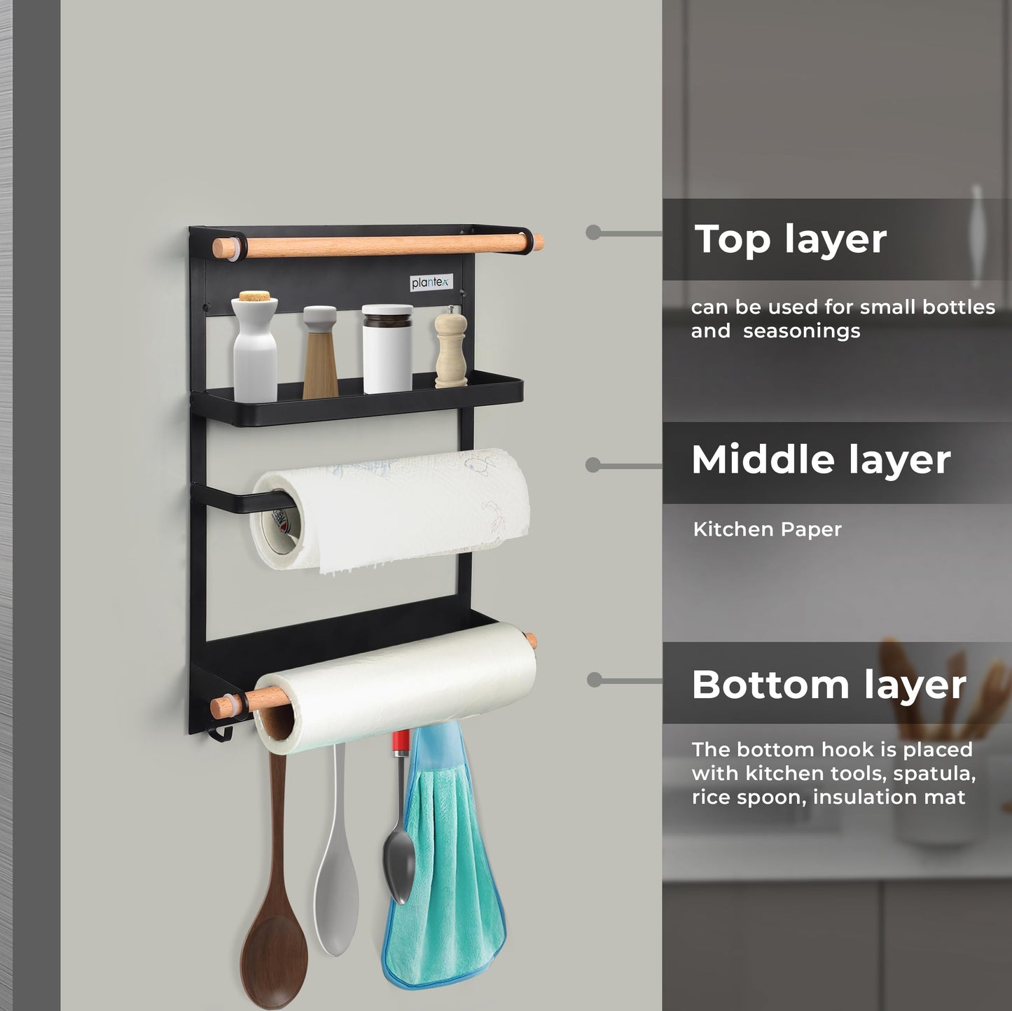Plantex magnetic shelf - multipurpose storage solution