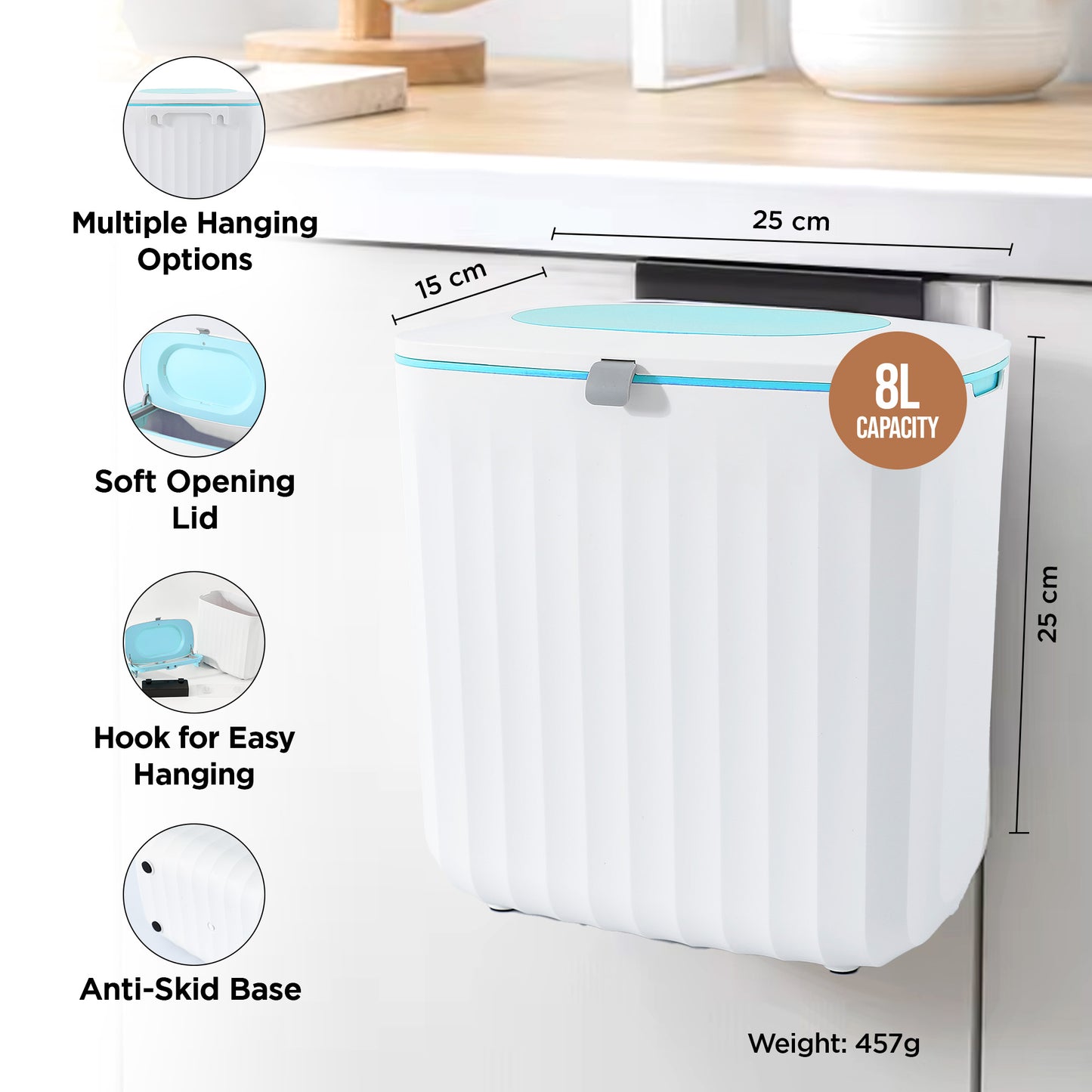 UMAI 8L Dustbin - Convenient Home Accessory