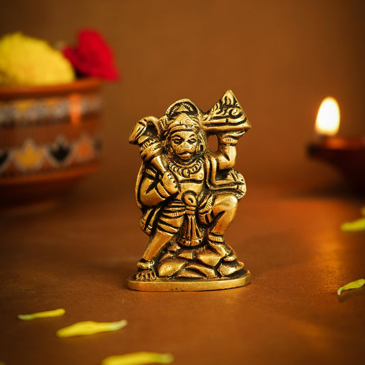 Ekhasa Brass Hanuman Ji Murti - Spiritual decor item