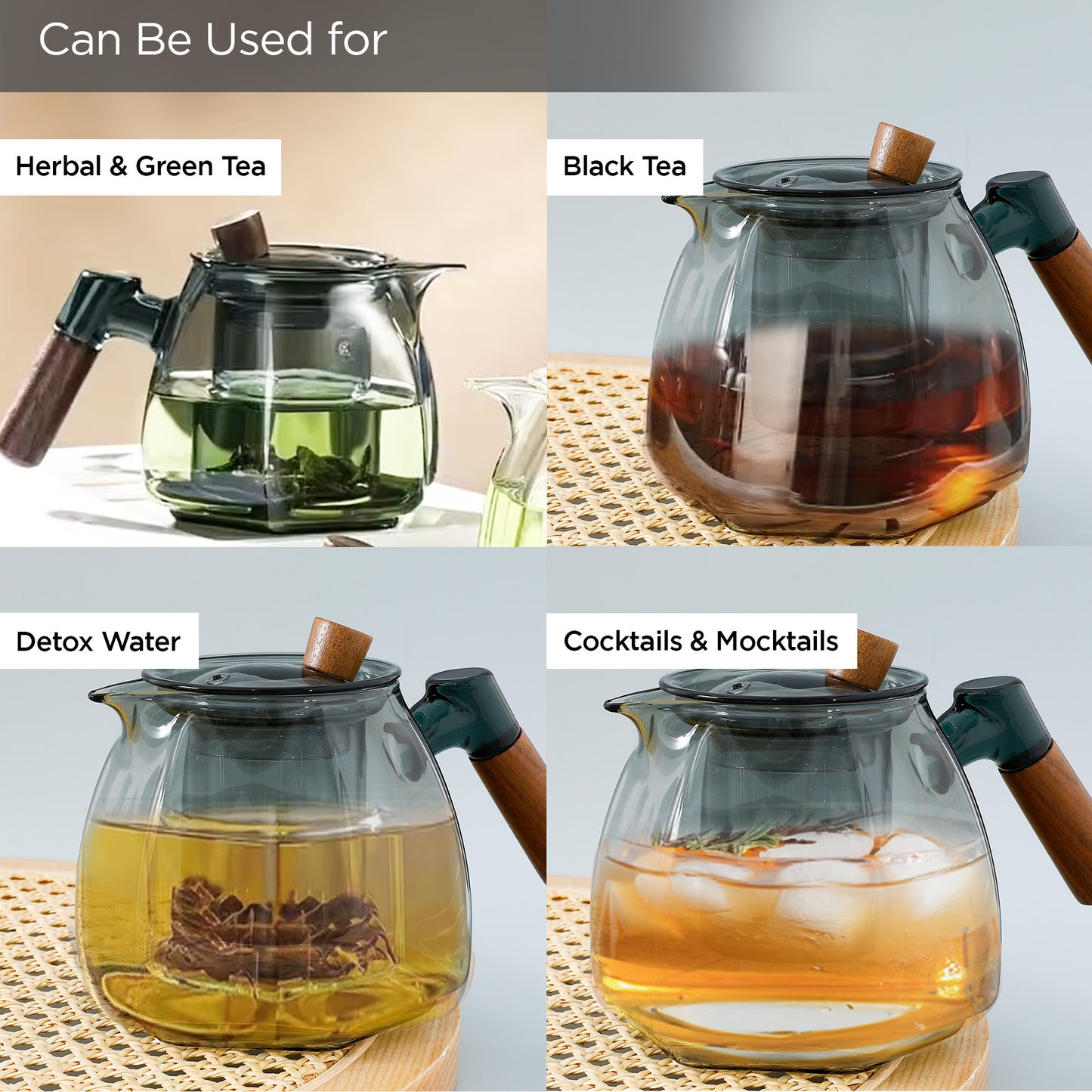 The Better Home UMAI tea kettle with bamboo handle - easy pouring