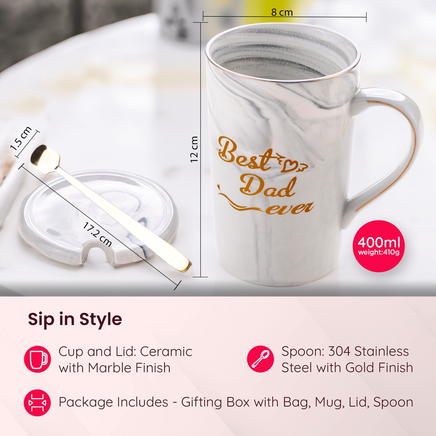 Gleevers Ceramic Mug - Enjoy chai in style