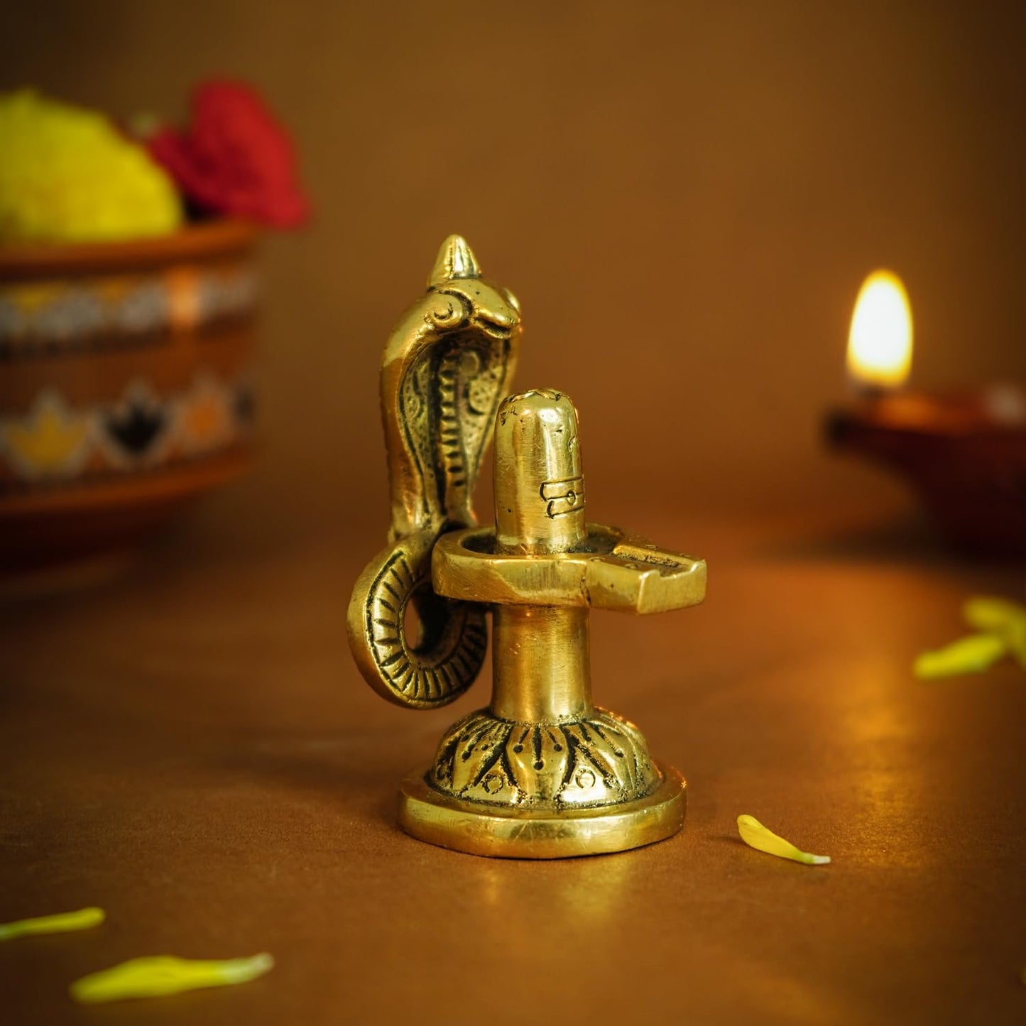 Ekhasa Brass Shivling - Elegant decor for puja room
