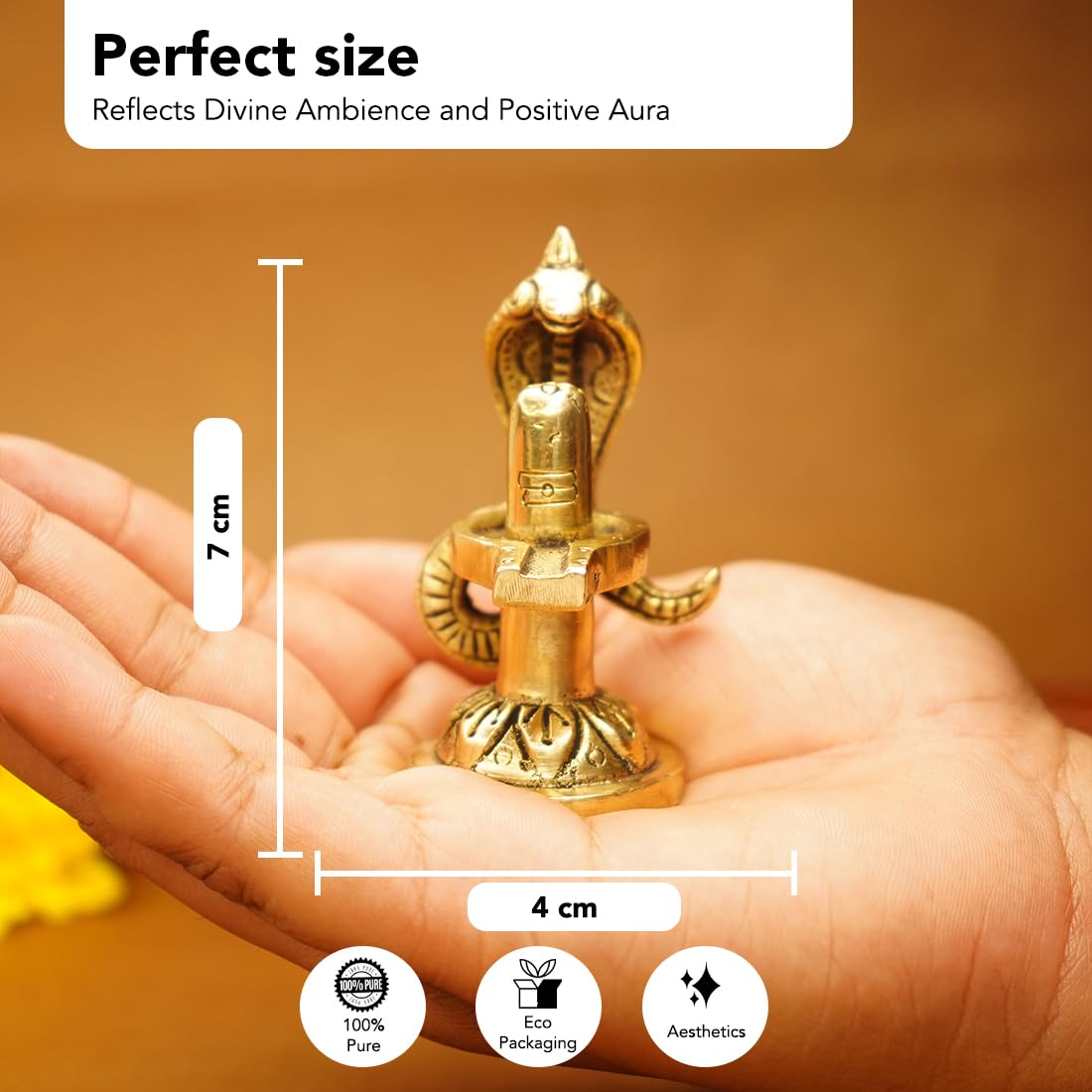 Ekhasa Brass Shivling - Traditional religious item