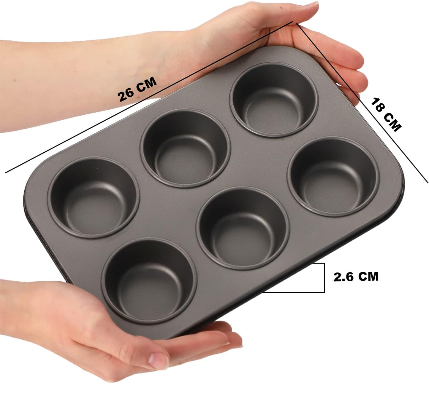 Kuber Industries Cup Cake Tray - non-stick baking made easy