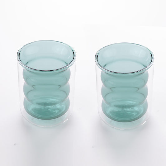 UMAI green double wall mugs - ideal for outdoor picnics