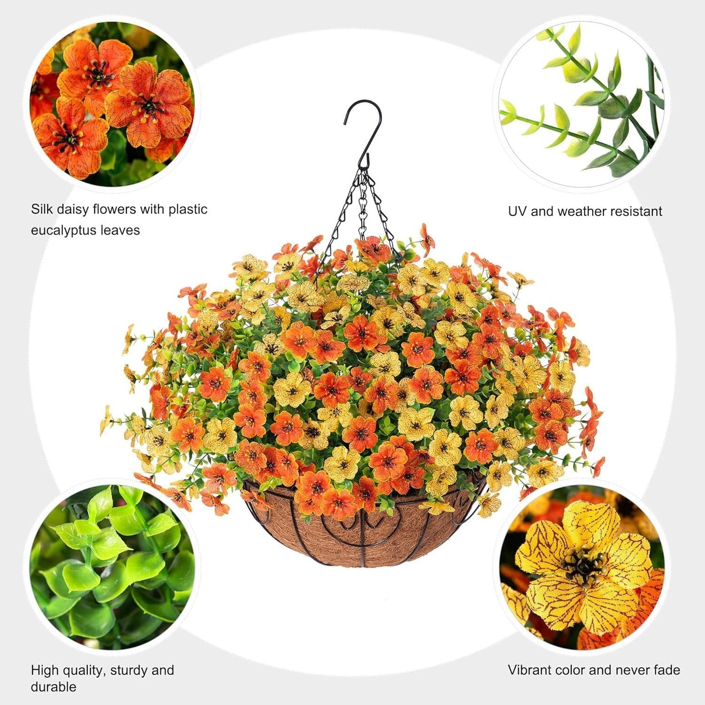 Ekhasa faux hanging flowers - beautiful balcony decor