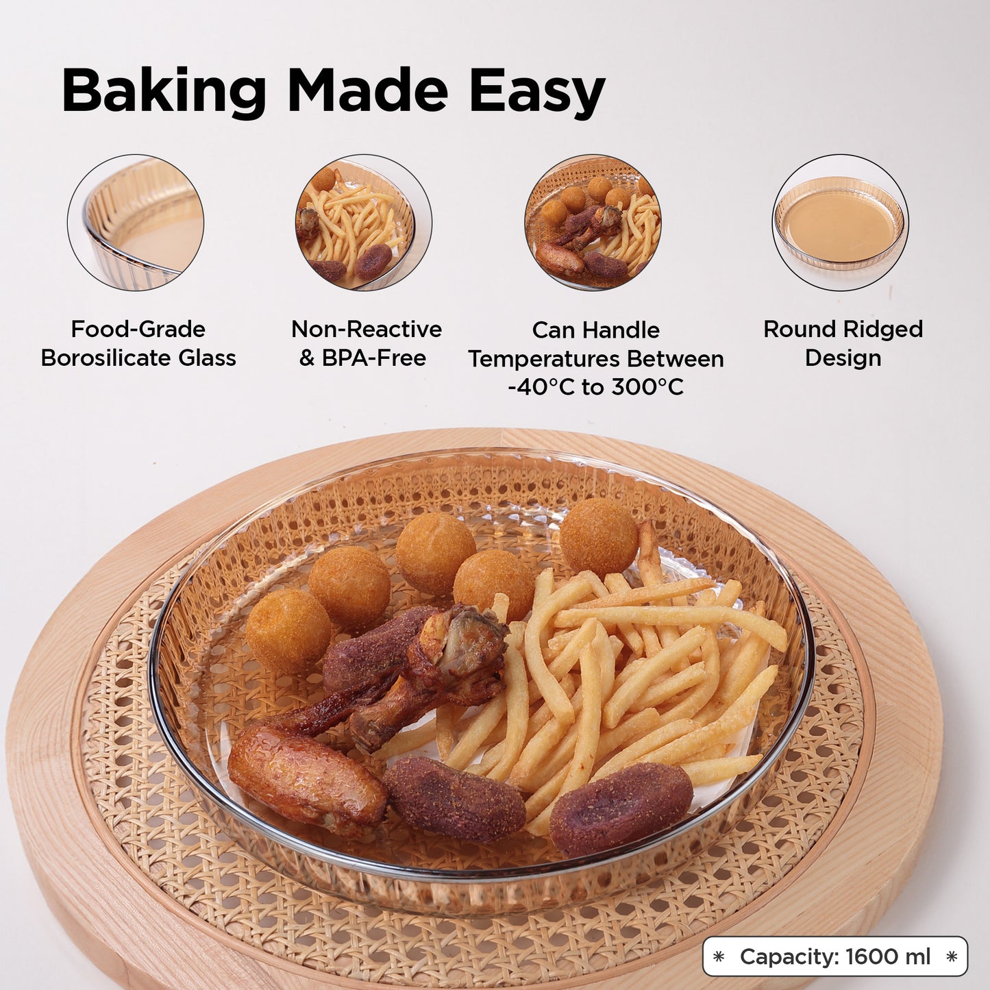 UMAI round baking tray - marinating meats