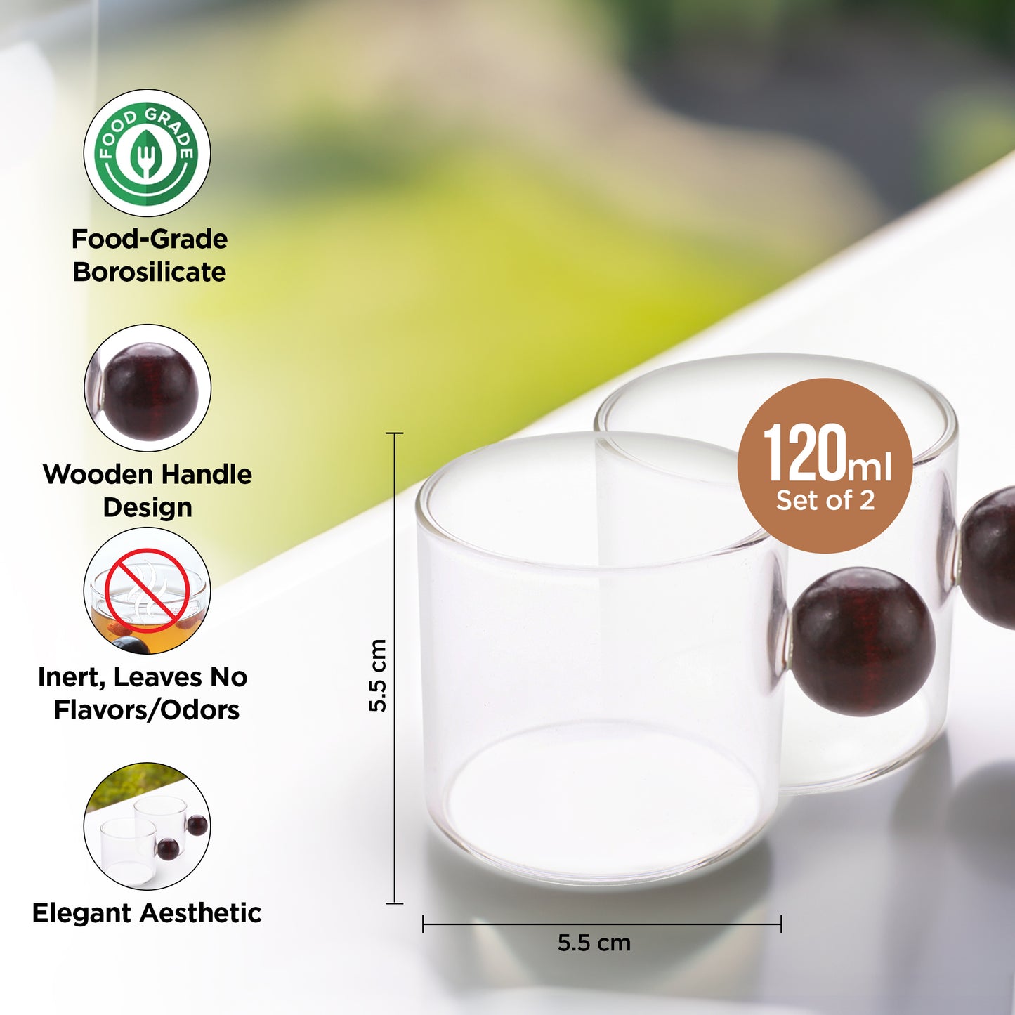 UMAI durable glass coffee cups - ideal for hot beverages