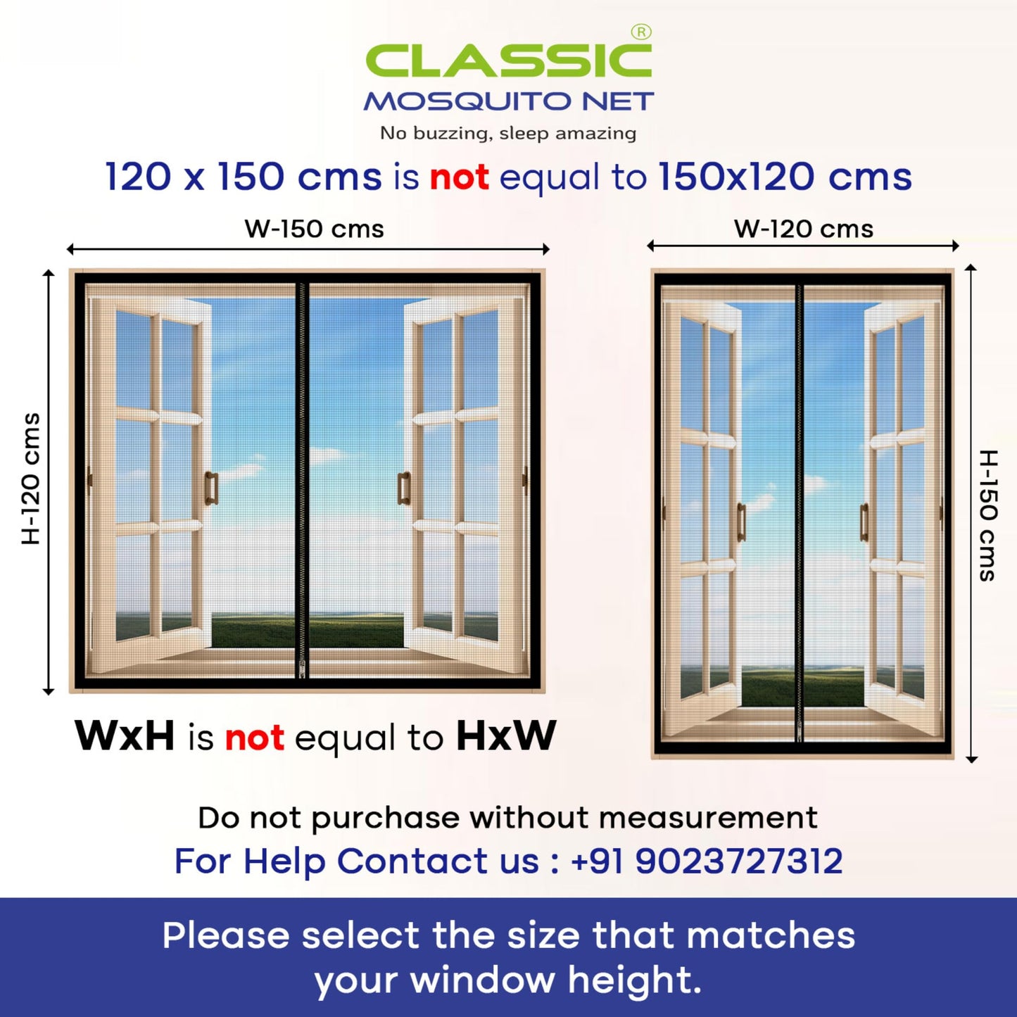 Classic Mosquito Net - Stylish black mosquito protection