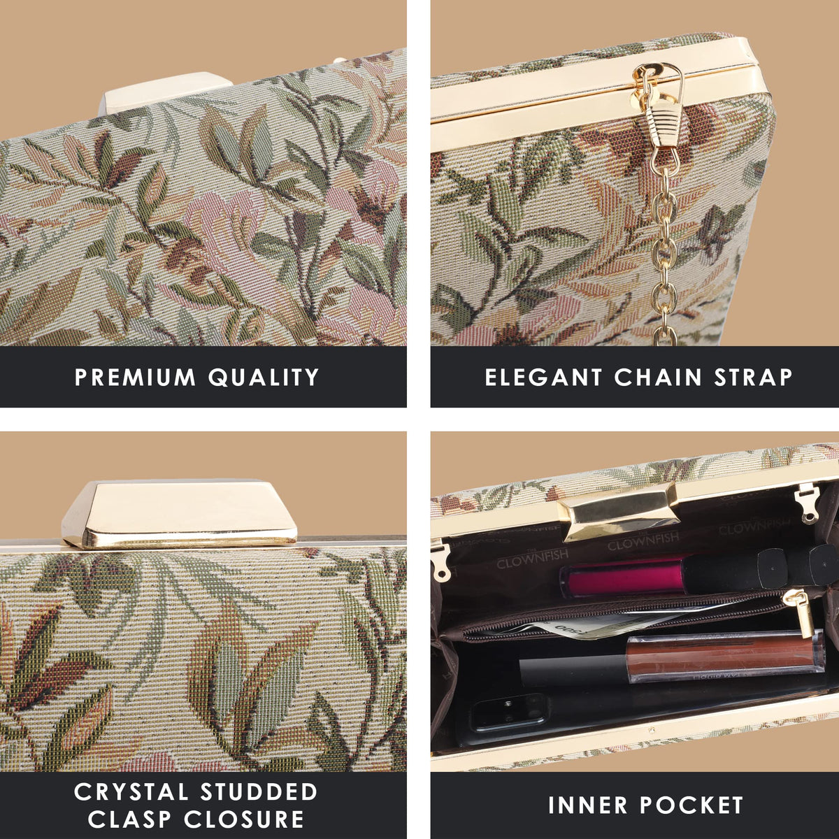 Clownfish Ritzy Clutch - Evening Party Use
