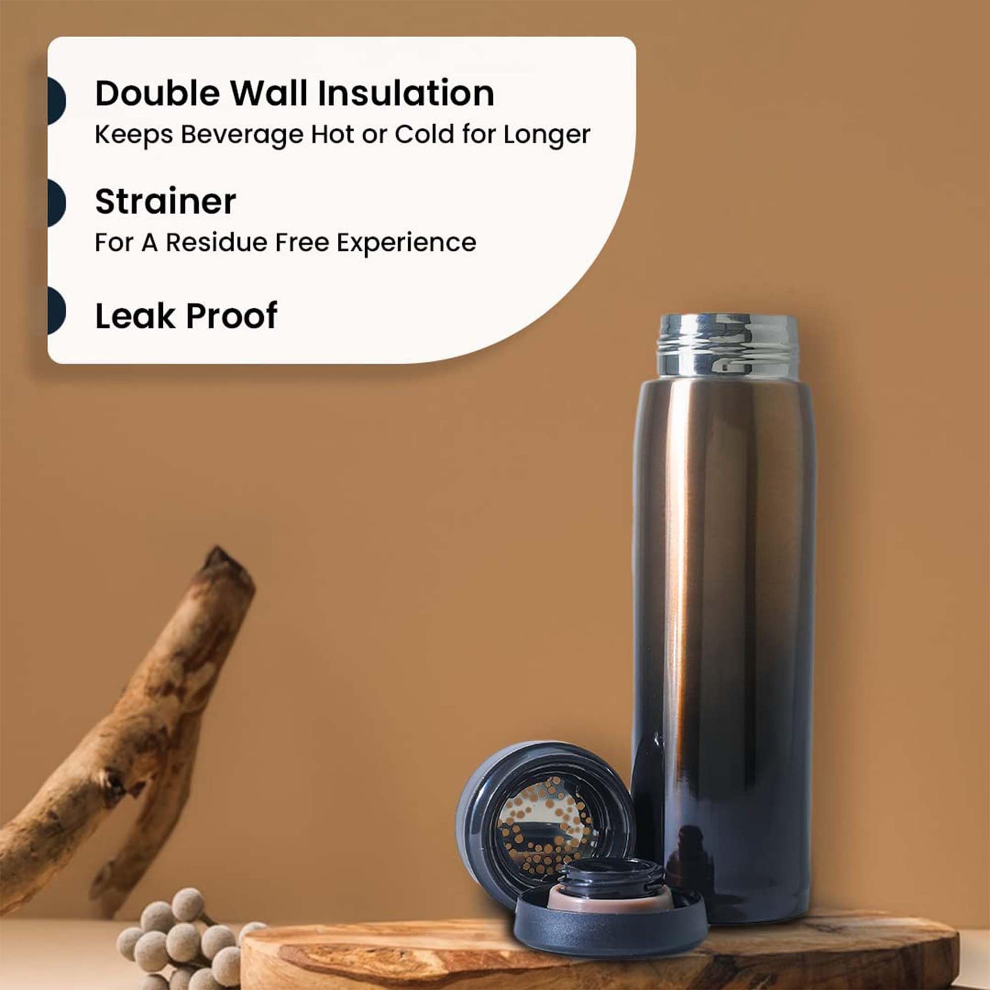 Buy Stainless Steel Insulated Water Bottle Hot & Cold 600 ml The