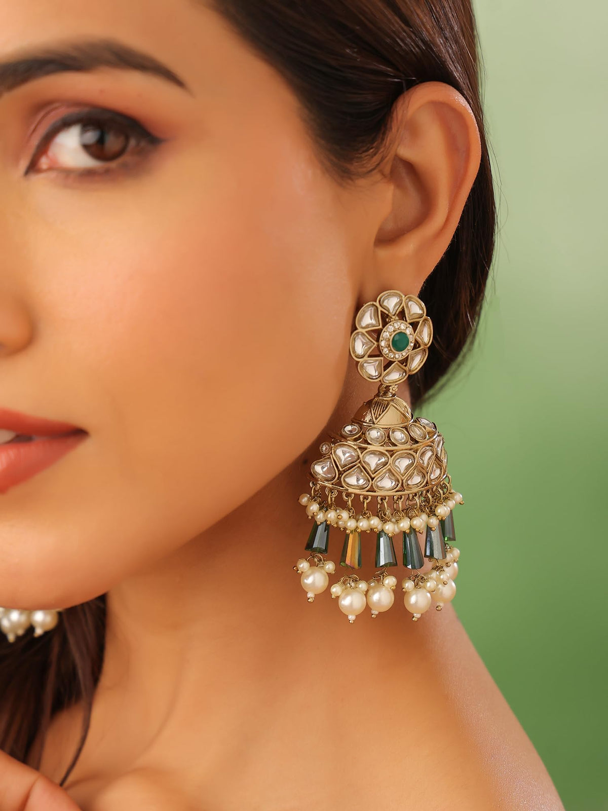 Yellow Chimes Chandbali Earrings - Lightweight Everyday Wear