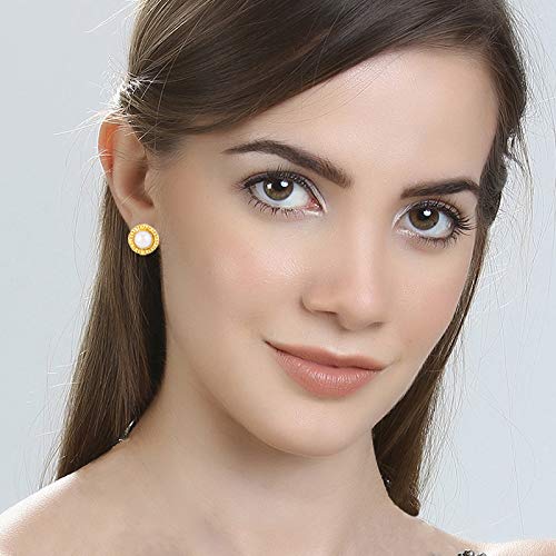 Yellow Chimes Stylish Gold Stud Earrings - Elegant Daily Wear