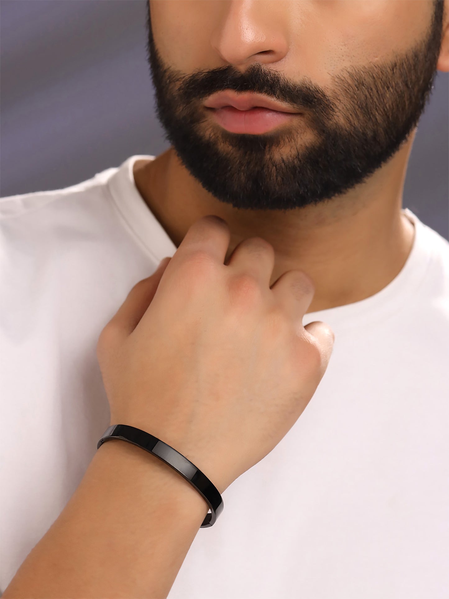 Yellow Chimes Black Kadda Bracelet - Comfortable wrap for daily use
