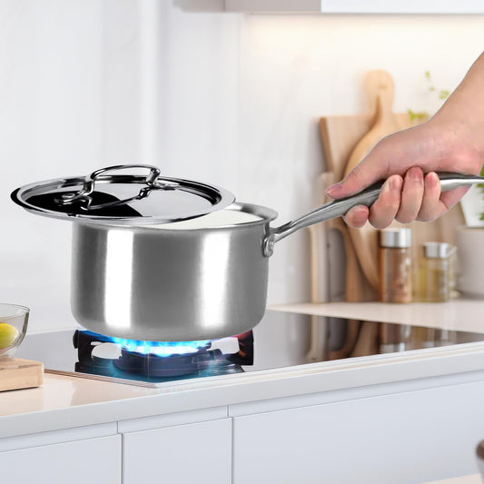 SAVYA HOME Triply Sauce Pan - Cooking milk for chai